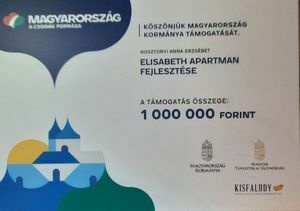 Kisfaludy pályázat, Elisabeth apartman fejlesztése Kisfaludy pályázat, Elisabeth apartman fejlesztése